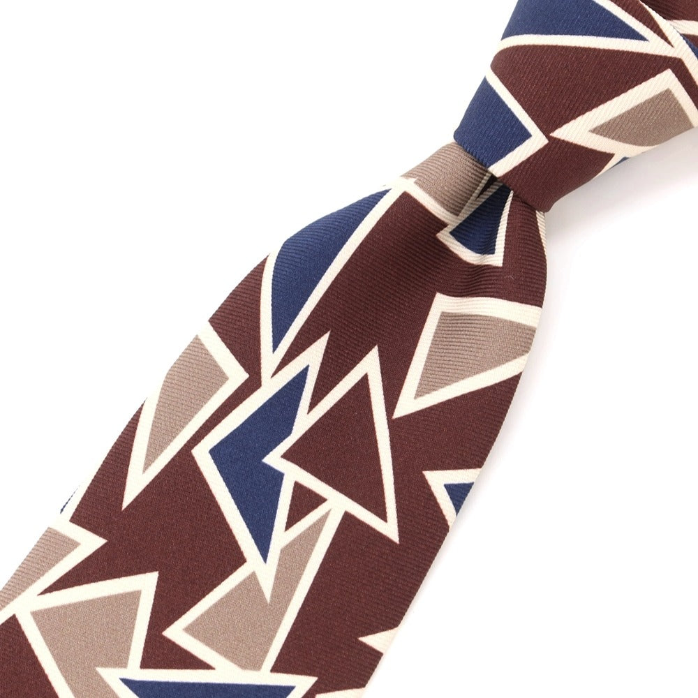 [Used] HOLLIDAY &amp;amp; BROWN Printed Tri-Fold Silk Tie Brown [BRW] [S/S/A/W] [Condition Rank B] ​​[Men&