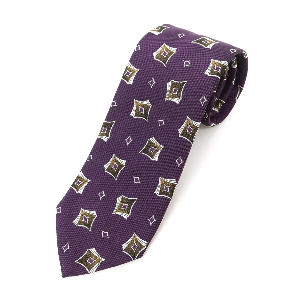 [Used] Franco Bassi FRANCO BASSI Komon 3-fold silk tie purple [PUP] [S/S/A/W] [Condition rank B] ​​[Men&