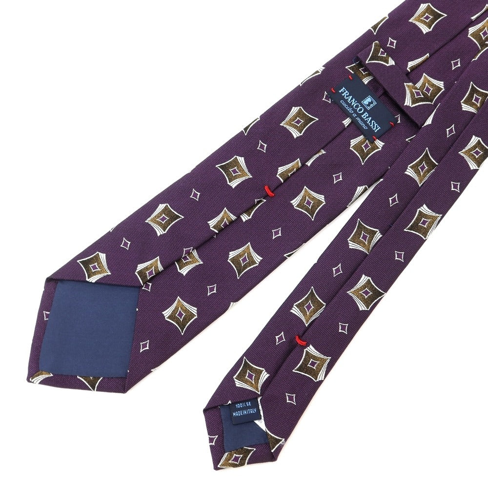 [Used] Franco Bassi FRANCO BASSI Komon 3-fold silk tie purple [PUP] [S/S/A/W] [Condition rank B] ​​[Men&