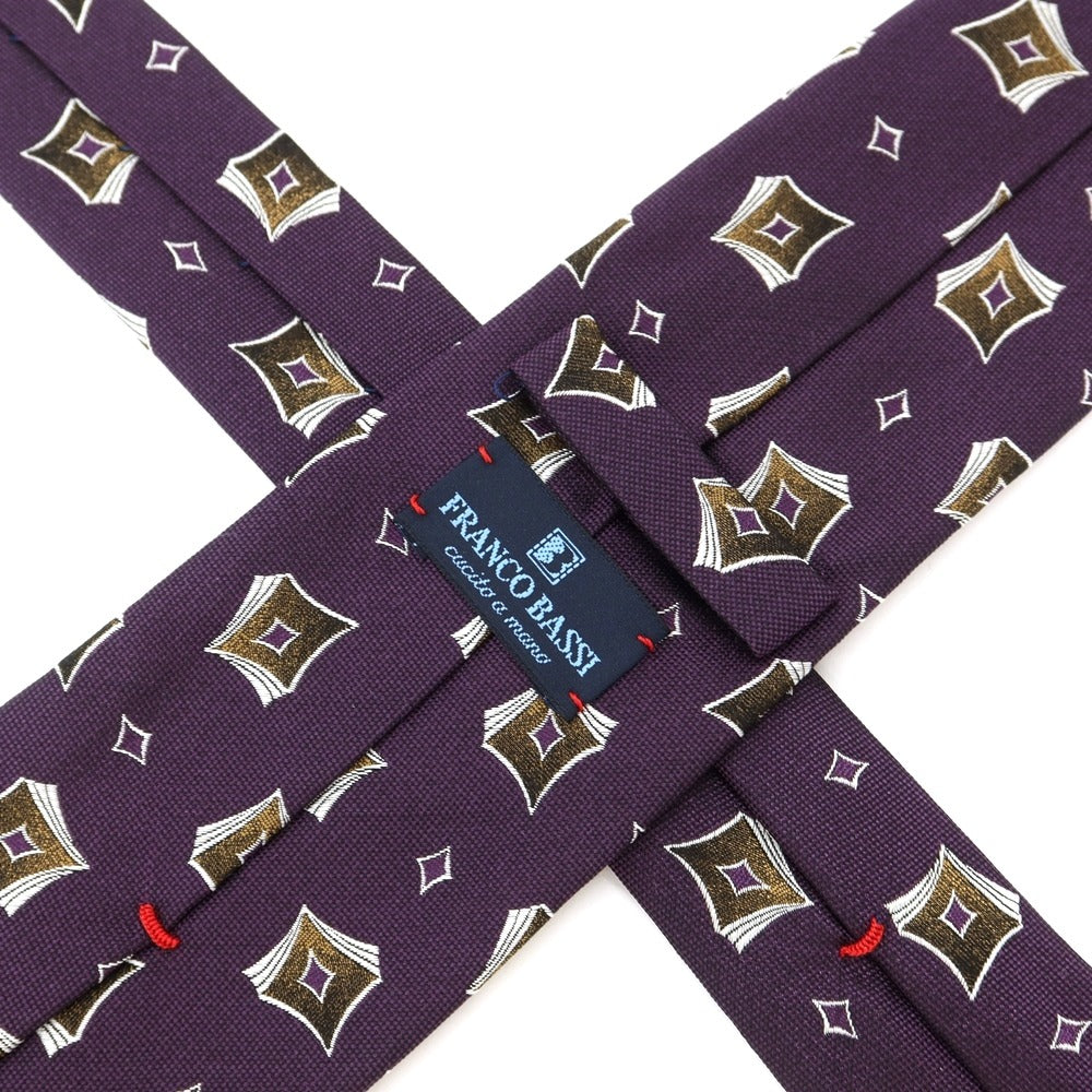 [Used] Franco Bassi FRANCO BASSI Komon 3-fold silk tie purple [PUP] [S/S/A/W] [Condition rank B] ​​[Men&