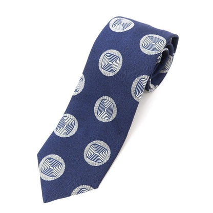 [Used] Franco Bassi FRANCO BASSI 3-fold silk tie, navy x off-white [NVY] [S/S/A/W] [Condition rank B] ​​[Men&