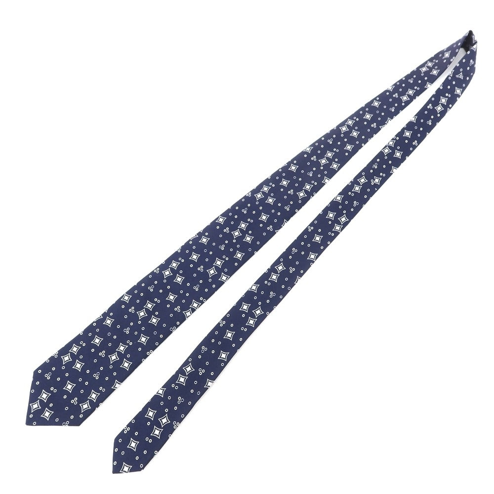 [Used] Franco Bassi FRANCO BASSI 3-fold silk tie, navy x white [NVY] [S/S/A/W] [Condition rank B] ​​[Men&