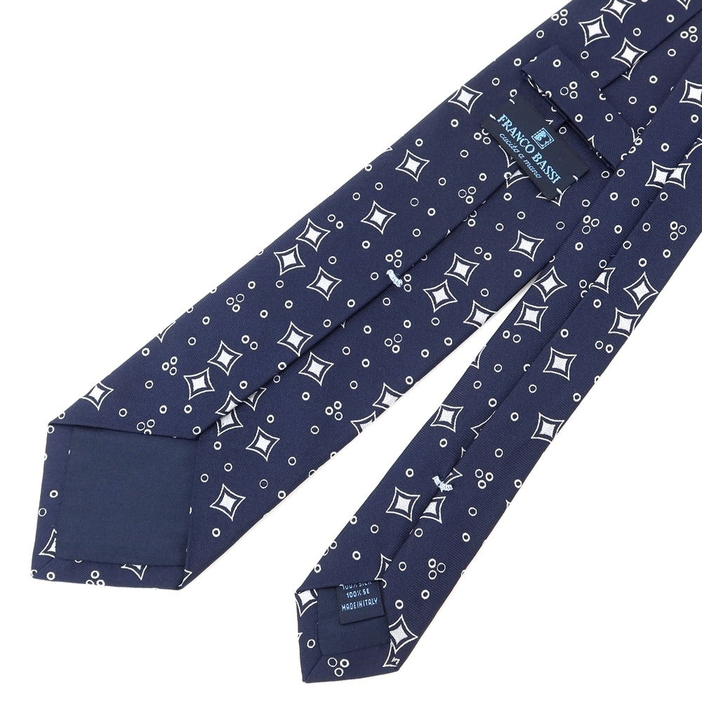 [Used] Franco Bassi FRANCO BASSI 3-fold silk tie, navy x white [NVY] [S/S/A/W] [Condition rank B] ​​[Men&
