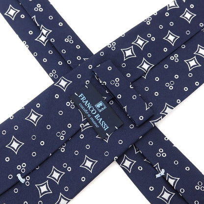 [Used] Franco Bassi FRANCO BASSI 3-fold silk tie, navy x white [NVY] [S/S/A/W] [Condition rank B] ​​[Men&