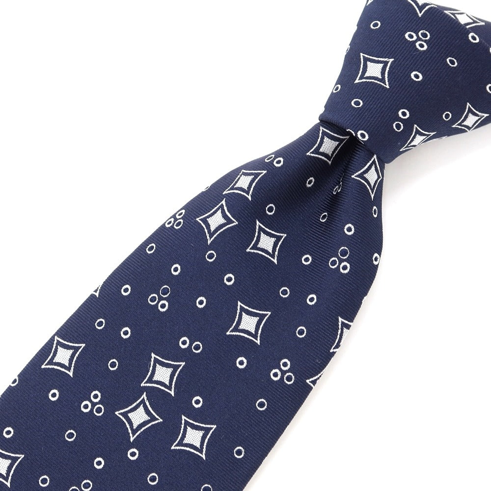[Used] Franco Bassi FRANCO BASSI 3-fold silk tie, navy x white [NVY] [S/S/A/W] [Condition rank B] ​​[Men&