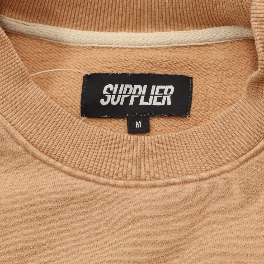 [Used] Supplier SUPPLIER Cotton Crew Neck Sweatshirt Salmon Beige [Size M] [BEI] [A/W] [Condition Rank C] [Men&