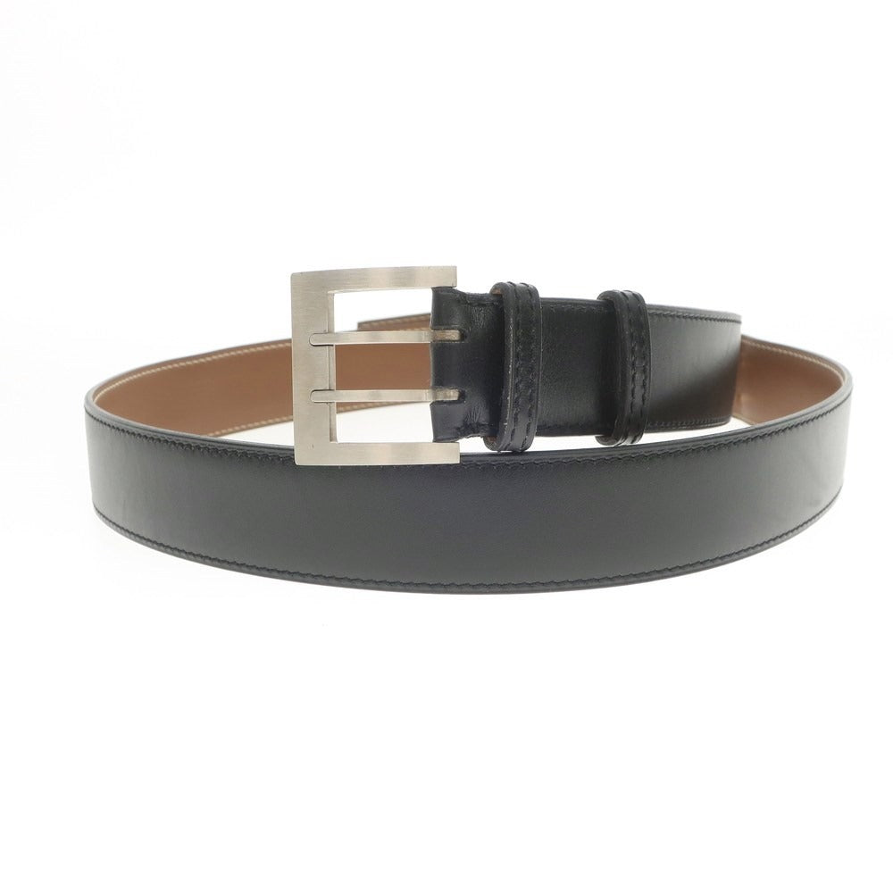 [Used] JM WESTON Leather Double Pin Belt Black [Size 105] [BLK] [S/S/A/W] [Condition Rank C] [Men&