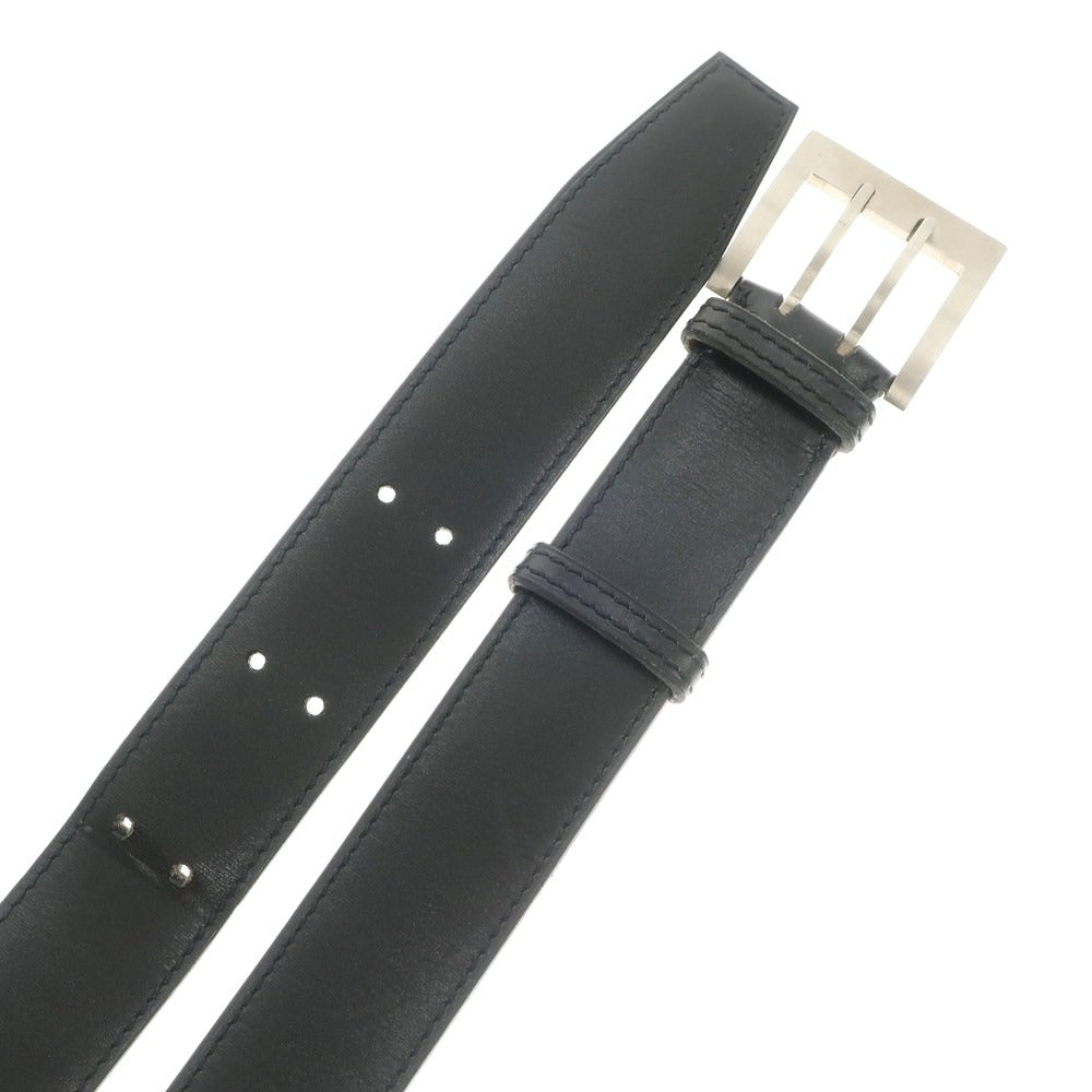 [Used] JM WESTON Leather Double Pin Belt Black [Size 105] [BLK] [S/S/A/W] [Condition Rank C] [Men&