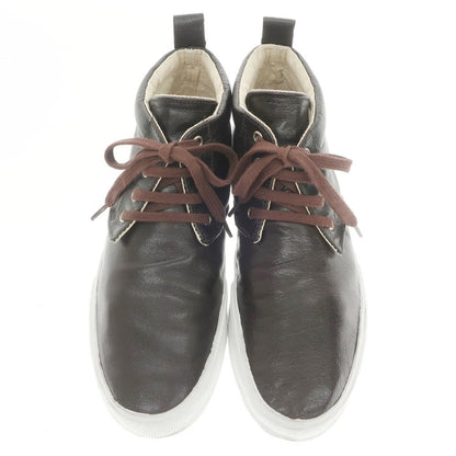 [Used] Maccheronian leather mid-cut sneakers, dark brown [Size 44] [BRW] [S/S/A/W] [Condition Rank B] ​​[Men&