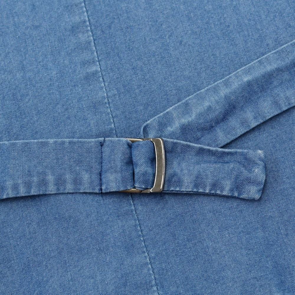 [New] Giannetto Chambray Cotton Double Gilet Vest Blue [Size 46] [BLU] [S/S] [Condition Rank N] [Men&