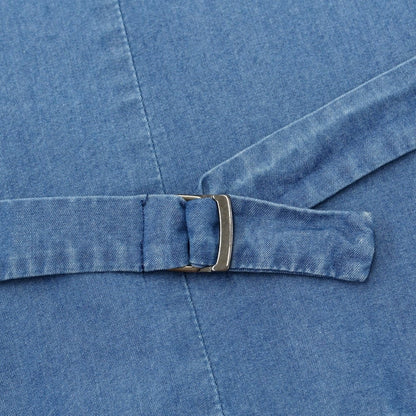 [New] Giannetto Chambray Cotton Double Gilet Vest Blue [Size 46] [BLU] [S/S] [Condition Rank N] [Men&
