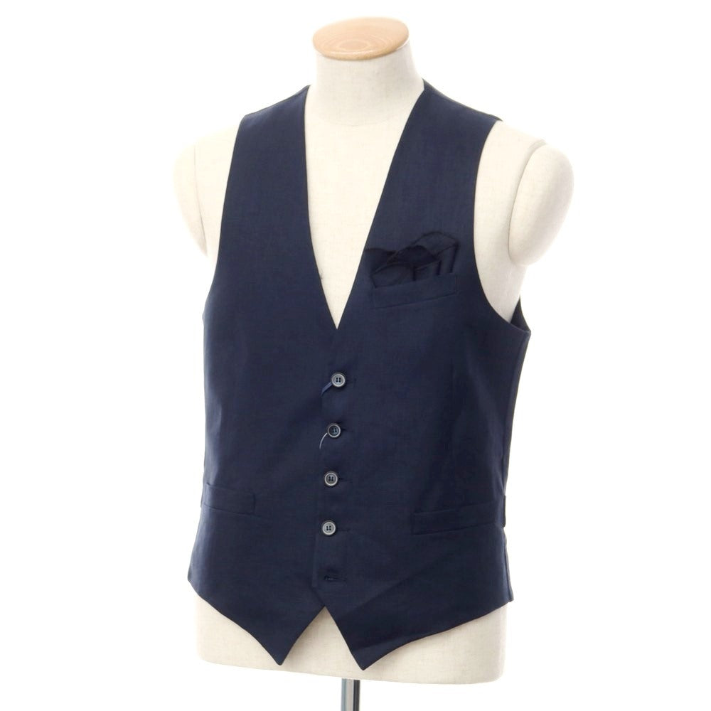【新品】ジャンネット giannetto リネン ジレベスト ネイビー【サイズ44】【NVY】【S/S】【状態ランクN】【メンズ】【769269】