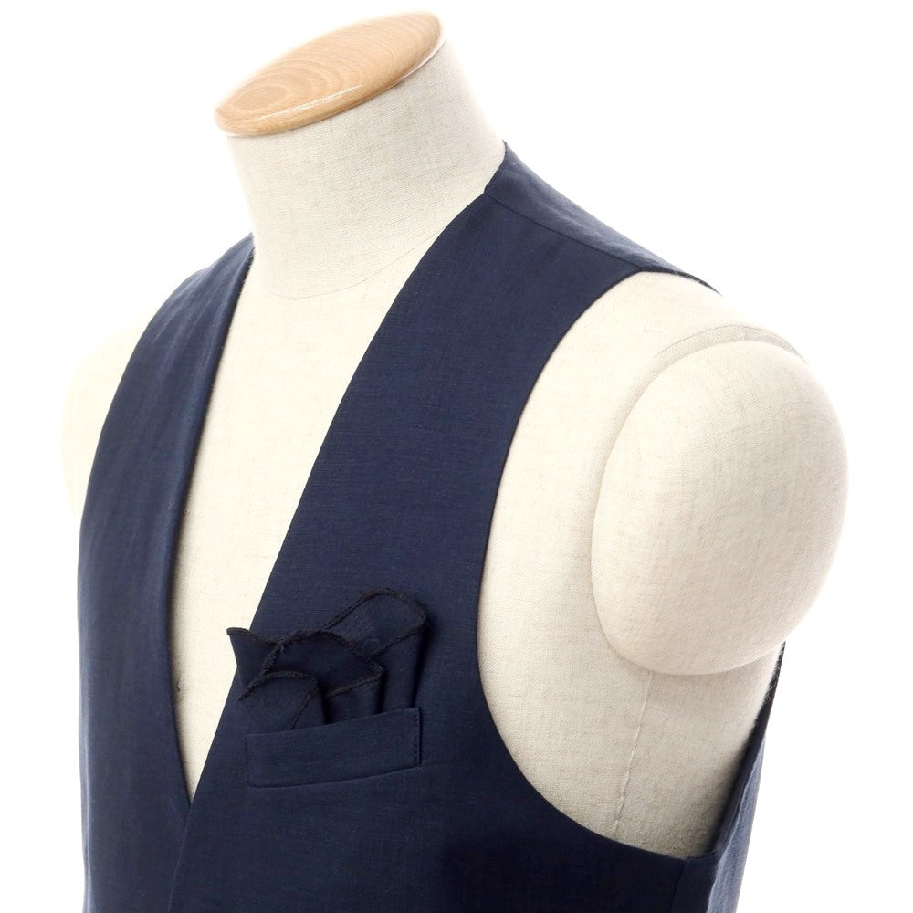 【新品】ジャンネット giannetto リネン ジレベスト ネイビー【サイズ44】【NVY】【S/S】【状態ランクN】【メンズ】【769269】