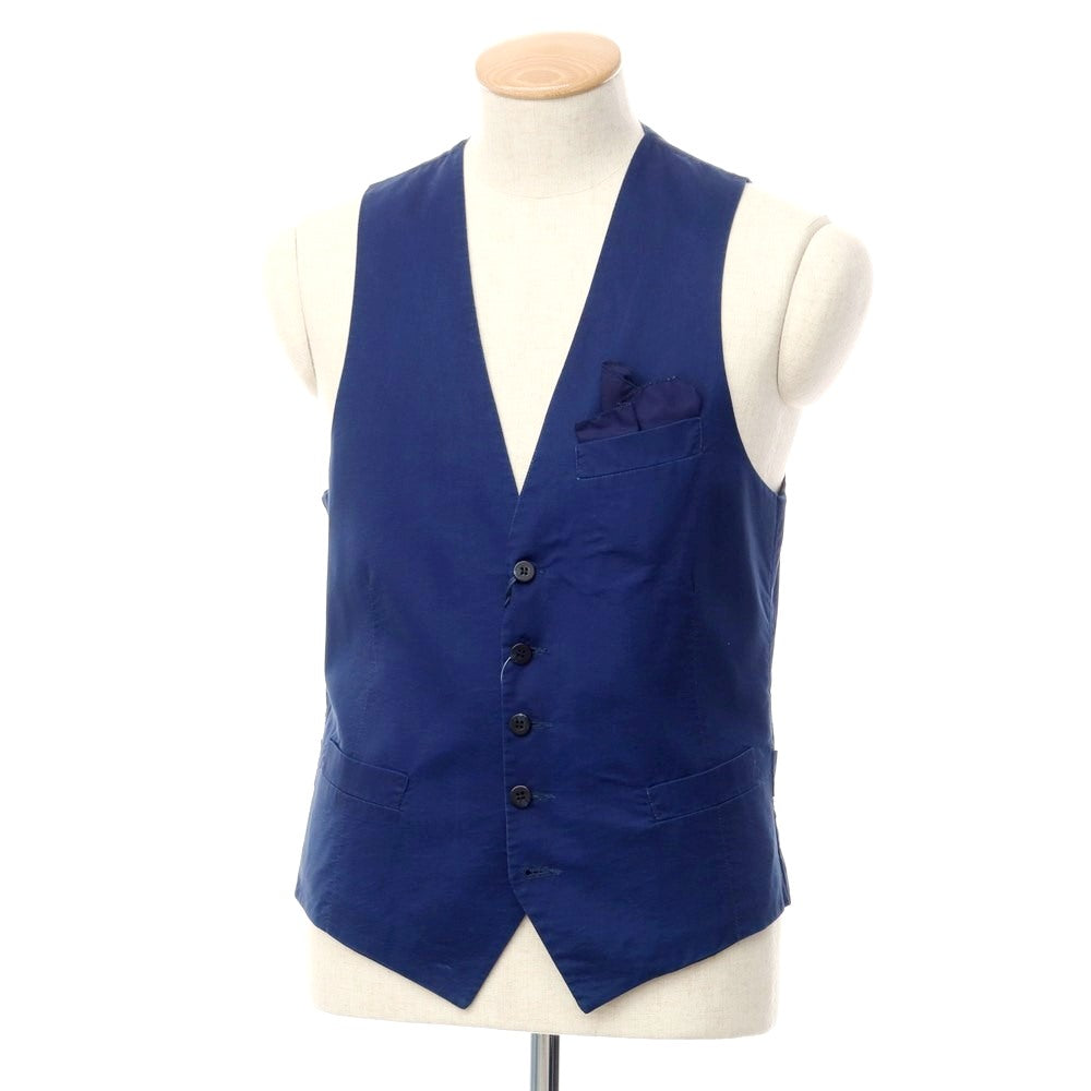 [New Outlet] Giannetto Cotton Gilet Vest Navy [Size 44] [NVY] [S/S] [Condition Rank N-] [Men&