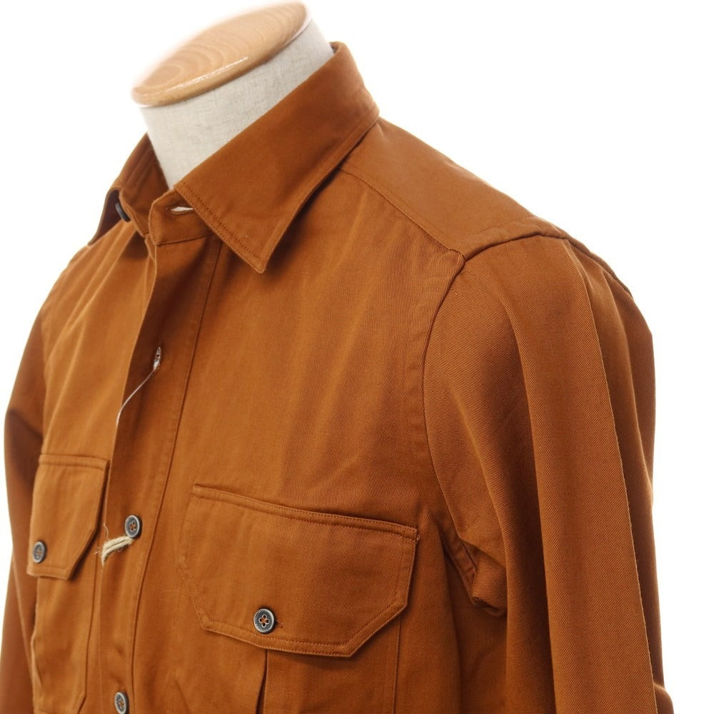 [New] Giannetto WASH DIVISION Twill Cotton Work Shirt Orange Brown [Size XS] [BRW] [S/S/A/W] [Condition Rank N] [Men&