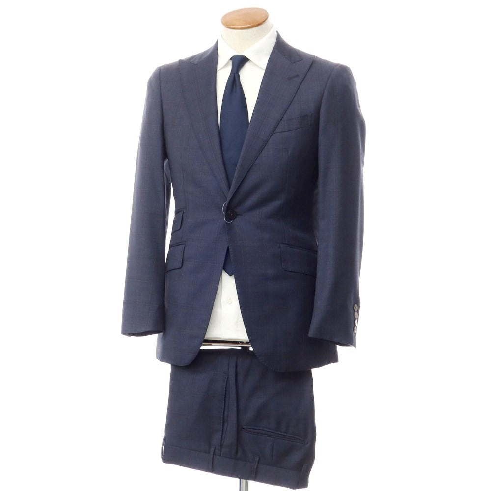 [Used] Paul Stuart Wool Check 1B Suit Light Navy [Size 46/38] [NVY] [A/W] [Condition Rank D] [Men&