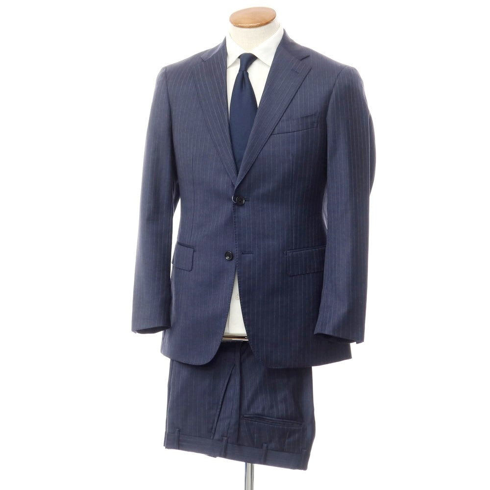 [Used] Paul Stuart Wool Striped 2-Button Suit, Light Navy [Size 46R] [NVY] [A/W] [Condition Rank C] [Men&