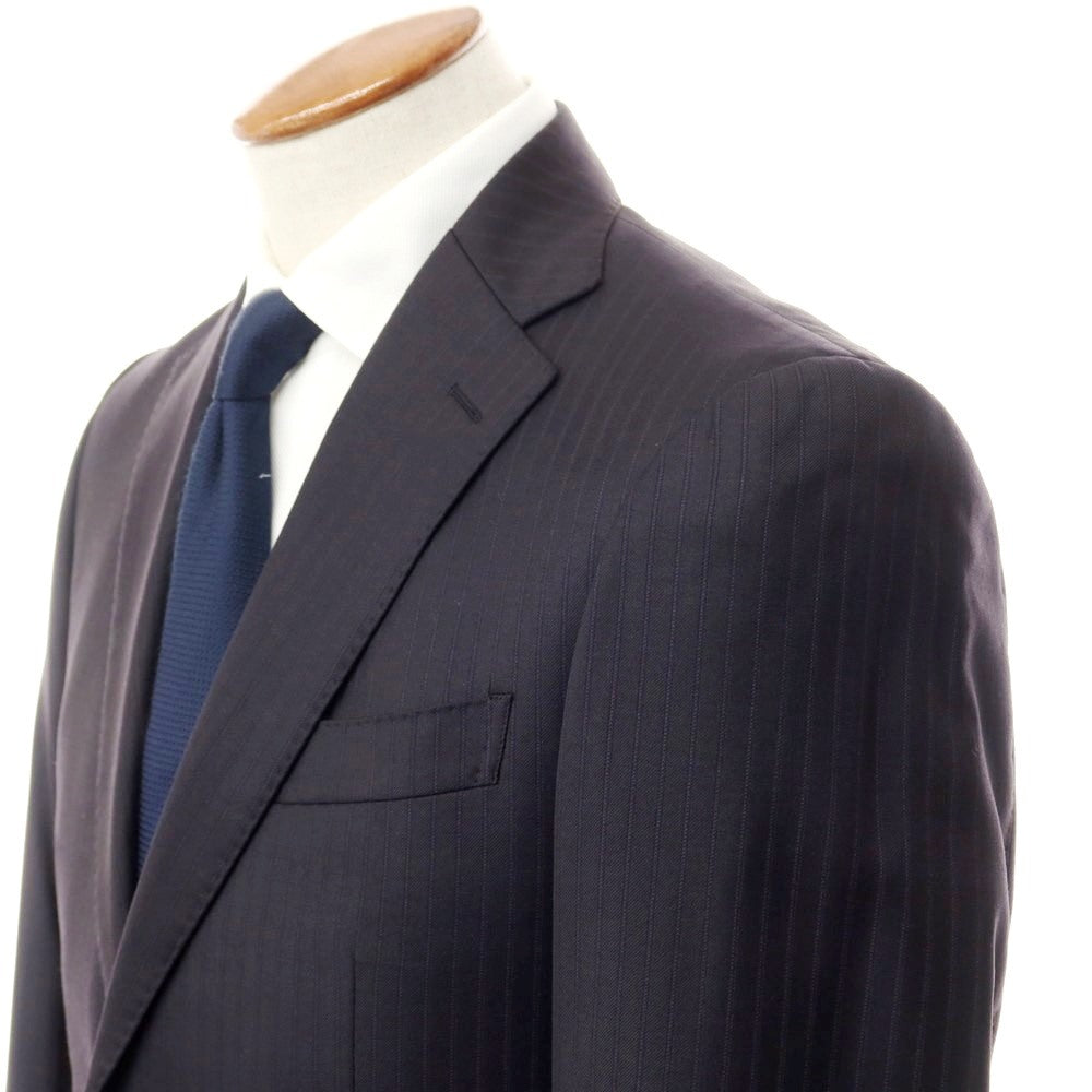 [Used] Paul Stuart Wool Striped 2-Button Suit Black Navy x Purple [Size 46R] [NVY] [A/W] [Condition Rank D] [Men&