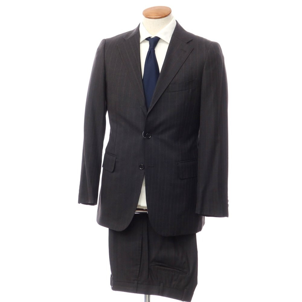 [Used] Paul Stuart Wool Striped 3-Button Suit, Charcoal Gray [Size 46] [GRY] [A/W] [Condition Rank C] [Men&