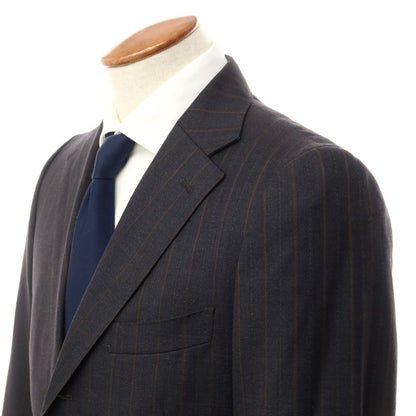 [Used] Paul Stuart Wool Striped 3-Button Suit, Charcoal Gray [Size 46] [GRY] [A/W] [Condition Rank C] [Men&