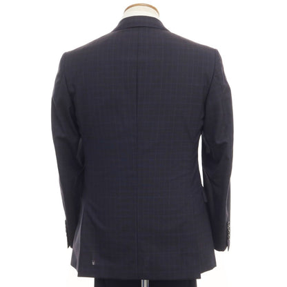 [Used] Paul Stuart Wool Check 2B Set-up Suit Dark Navy x Blue [Size 46R] [NVY] [S/S] [Condition Rank D] [Men&