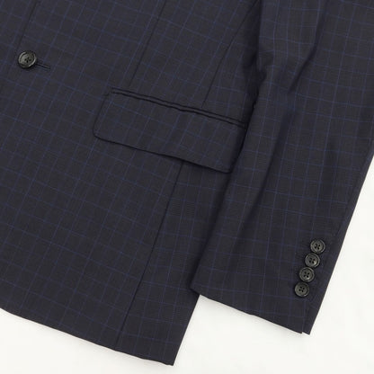 [Used] Paul Stuart Wool Check 2B Set-up Suit Dark Navy x Blue [Size 46R] [NVY] [S/S] [Condition Rank D] [Men&