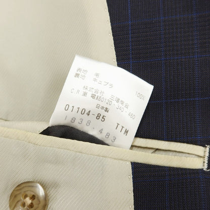 [Used] Paul Stuart Wool Check 2B Set-up Suit Dark Navy x Blue [Size 46R] [NVY] [S/S] [Condition Rank D] [Men&