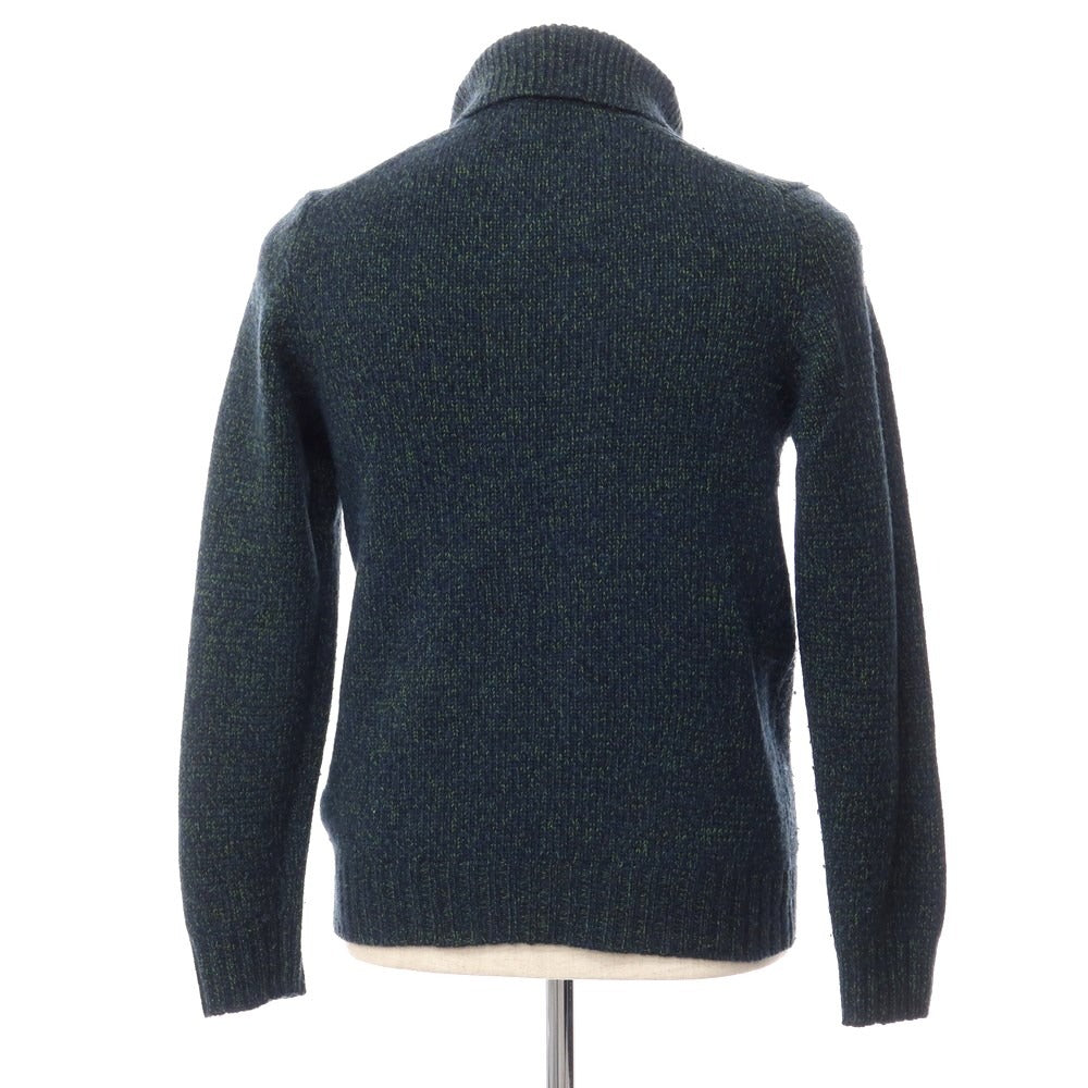 [Used] 23kuHOMME Wool pullover knit, green x navy [Size 46] [GRN] [A/W] [Condition Rank C] [Men&