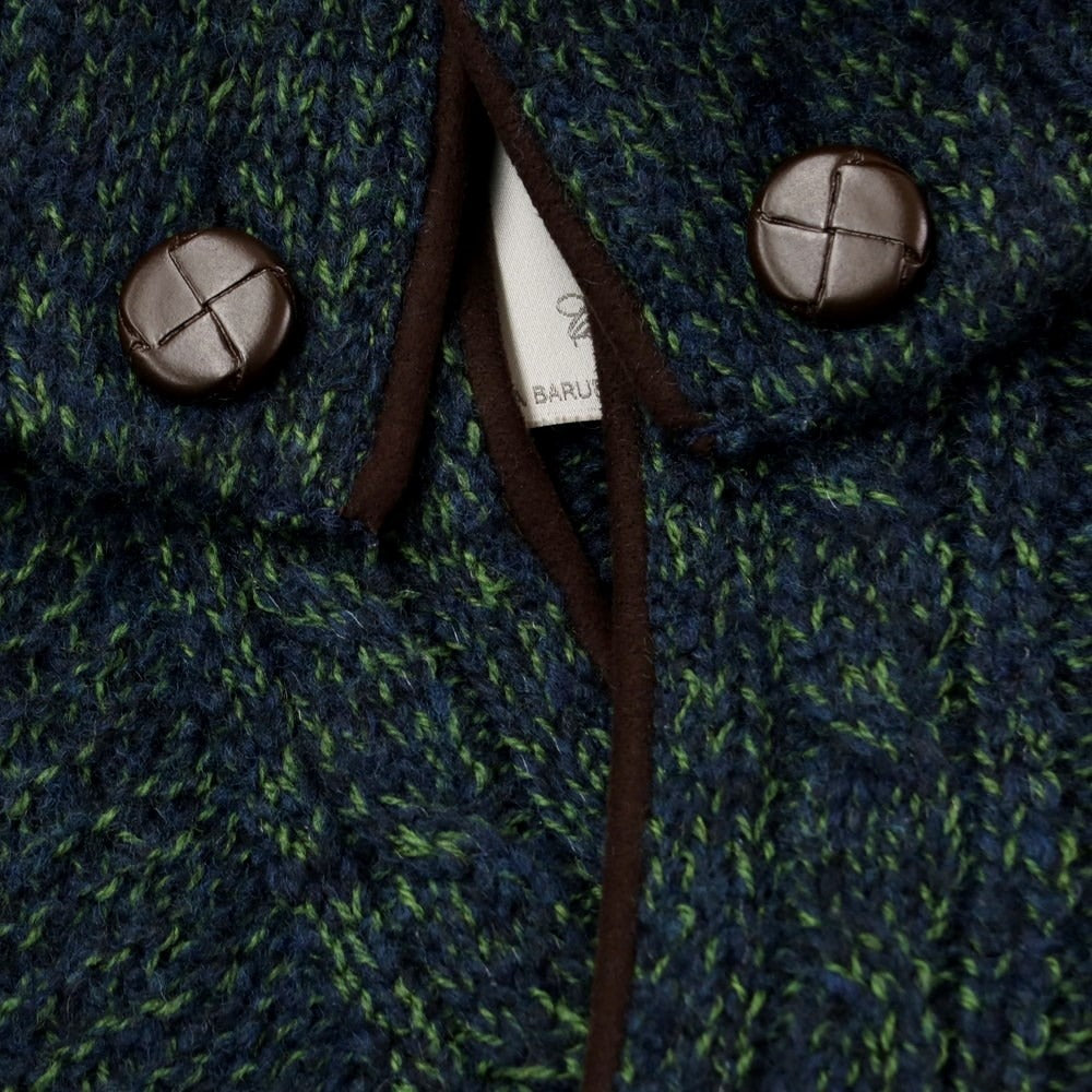 [Used] 23kuHOMME Wool pullover knit, green x navy [Size 46] [GRN] [A/W] [Condition Rank C] [Men&