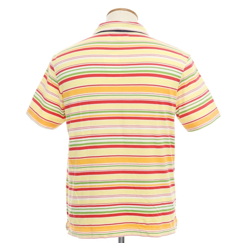 [Used] JOSEPH ABBOUD Cotton Striped Short Sleeve Polo Shirt Yellow x Multicolor [Size M] [YEL] [S/S] [Condition Rank B] ​​[Men&