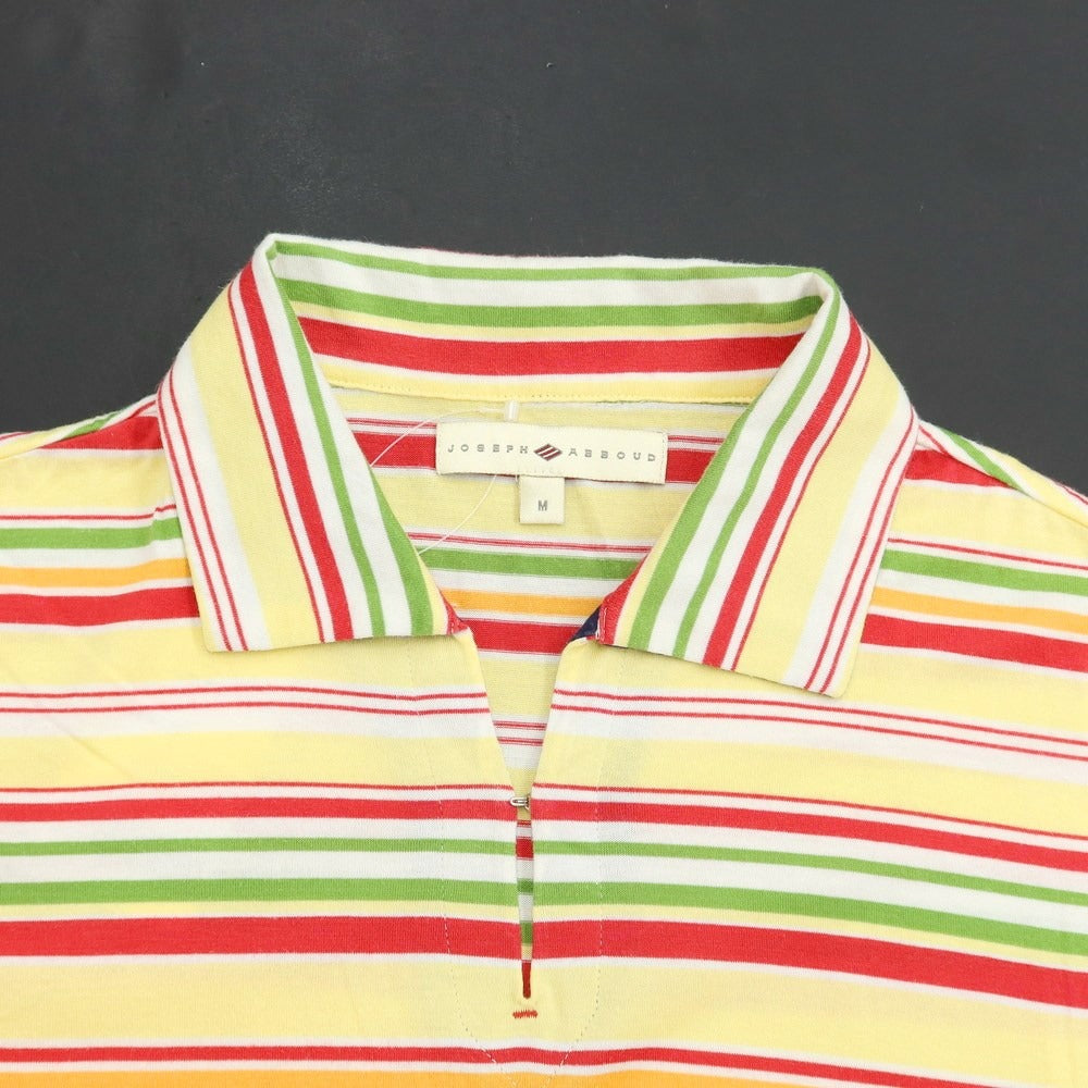 [Used] JOSEPH ABBOUD Cotton Striped Short Sleeve Polo Shirt Yellow x Multicolor [Size M] [YEL] [S/S] [Condition Rank B] ​​[Men&