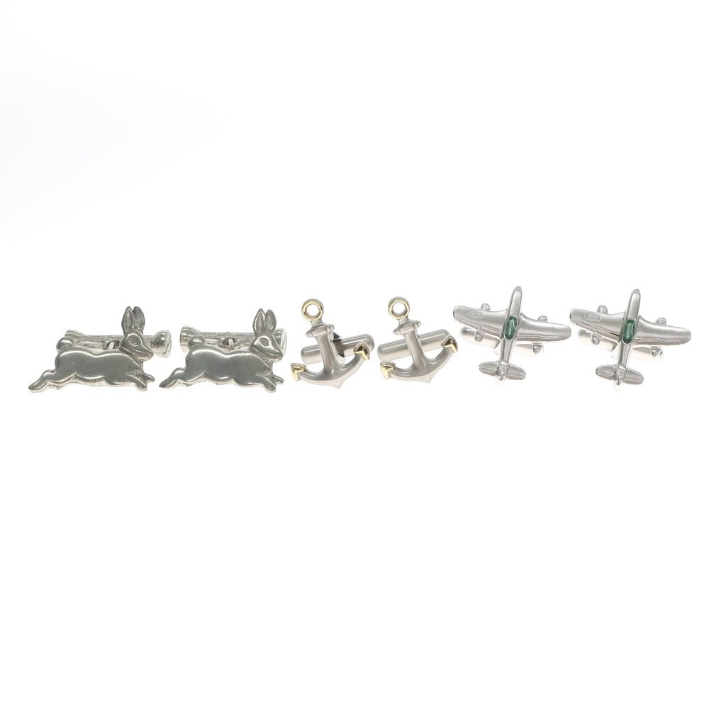 [Used] Valentino Garavani Cufflinks 3-piece set Silver [SIV] [S/S/A/W] [Condition Rank B] ​​[Men&