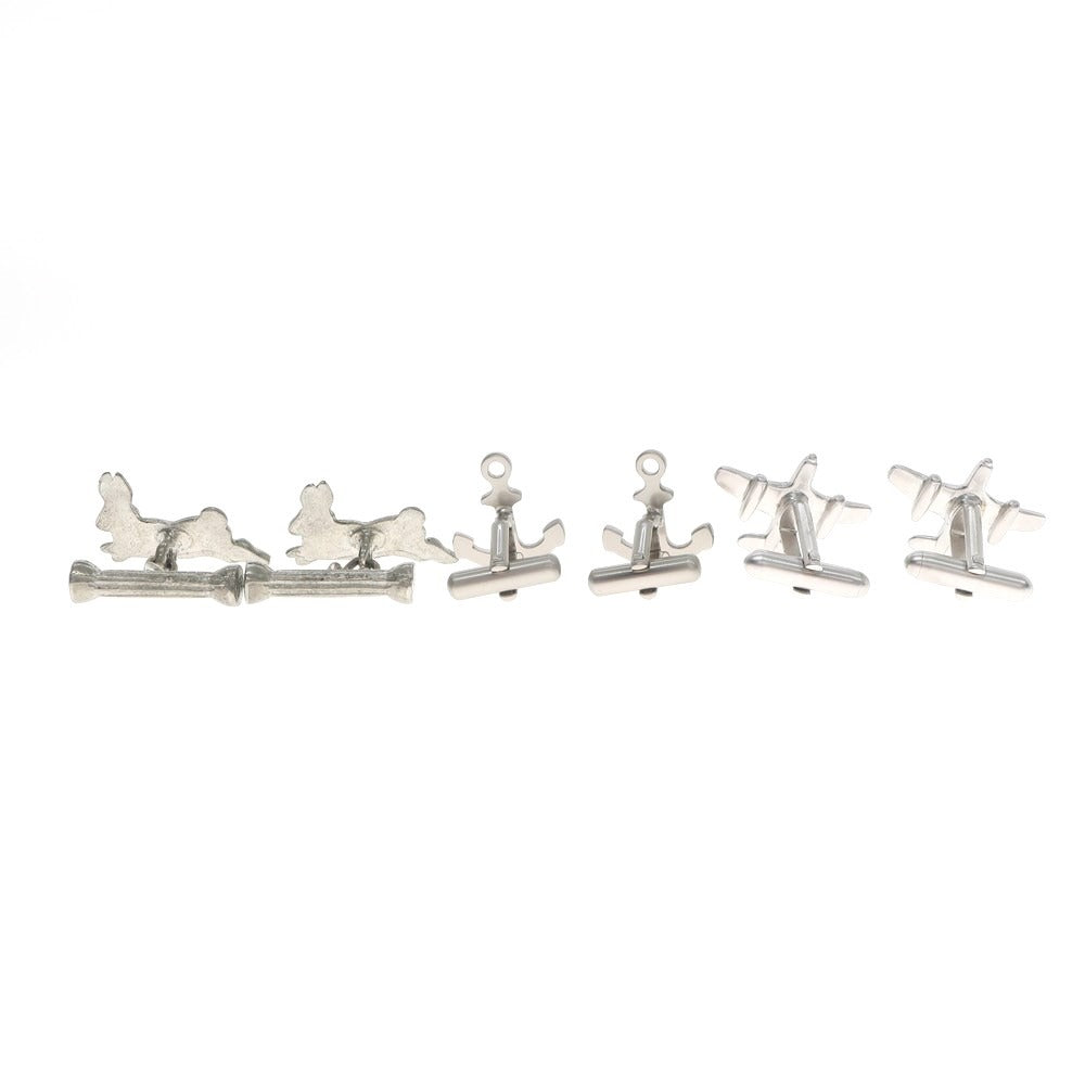 [Used] Valentino Garavani Cufflinks 3-piece set Silver [SIV] [S/S/A/W] [Condition Rank B] ​​[Men&