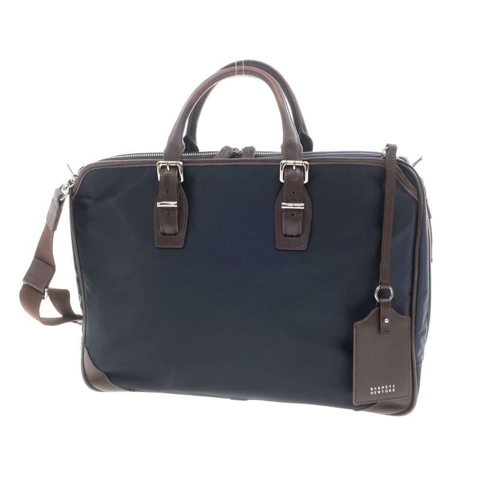 [Used] Barneys New York BARNEYS NEWYORK Nylon Leather Briefcase Navy x Brown [W41xH30xD8.5] [NVY] [S/S/A/W] [Condition Rank B] ​​[Men&