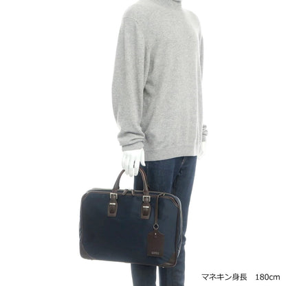 [Used] Barneys New York BARNEYS NEWYORK Nylon Leather Briefcase Navy x Brown [W41xH30xD8.5] [NVY] [S/S/A/W] [Condition Rank B] ​​[Men&