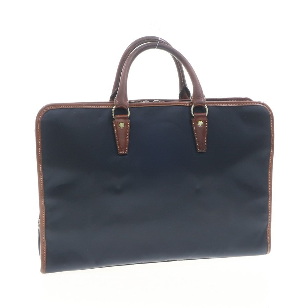 [Used] PORTER 10th Anniversary Barneys New York Exclusive Nylon Leather Briefcase Navy x Brown [W42.5xH30xD7.5] [NVY] [S/S/A/W] [Condition Rank C] [Men&