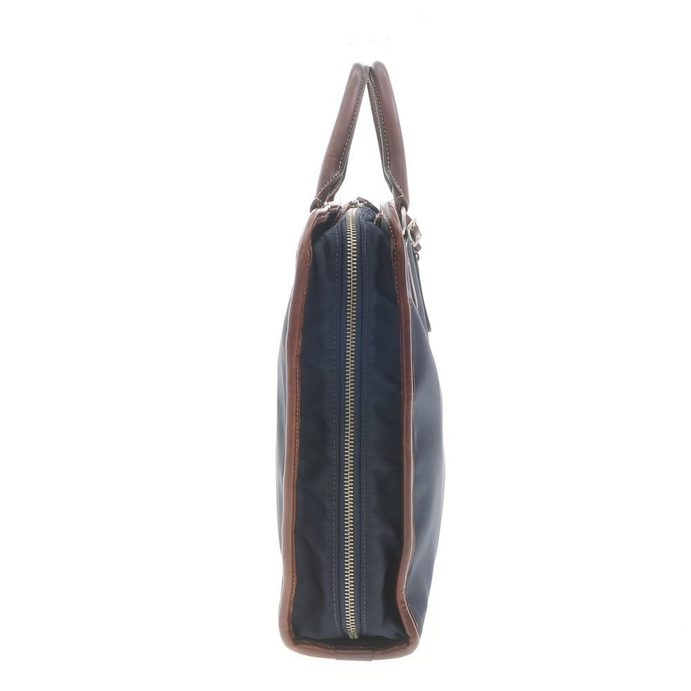 [Used] PORTER 10th Anniversary Barneys New York Exclusive Nylon Leather Briefcase Navy x Brown [W42.5xH30xD7.5] [NVY] [S/S/A/W] [Condition Rank C] [Men&