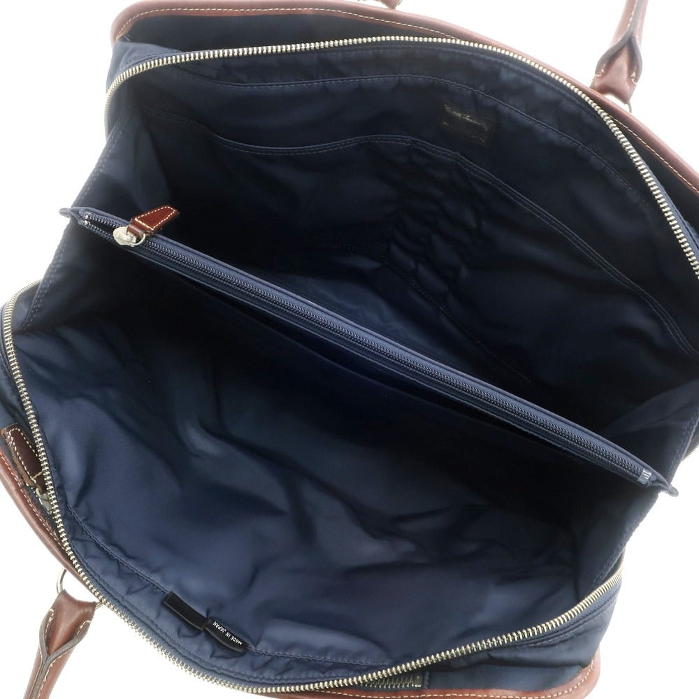 [Used] PORTER 10th Anniversary Barneys New York Exclusive Nylon Leather Briefcase Navy x Brown [W42.5xH30xD7.5] [NVY] [S/S/A/W] [Condition Rank C] [Men&