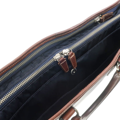[Used] PORTER 10th Anniversary Barneys New York Exclusive Nylon Leather Briefcase Navy x Brown [W42.5xH30xD7.5] [NVY] [S/S/A/W] [Condition Rank C] [Men&