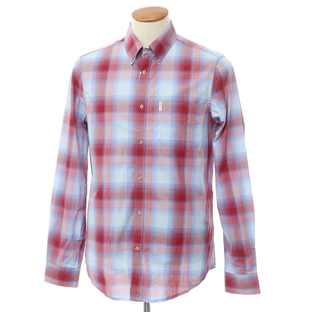 【中古】【未使用】ベンシャーマン Ben Sherman コットン チェック BDシャツ レッドxライトブルー【サイズM】【RED】【S/S/A/W】【状態ランクS】【メンズ】【769191】