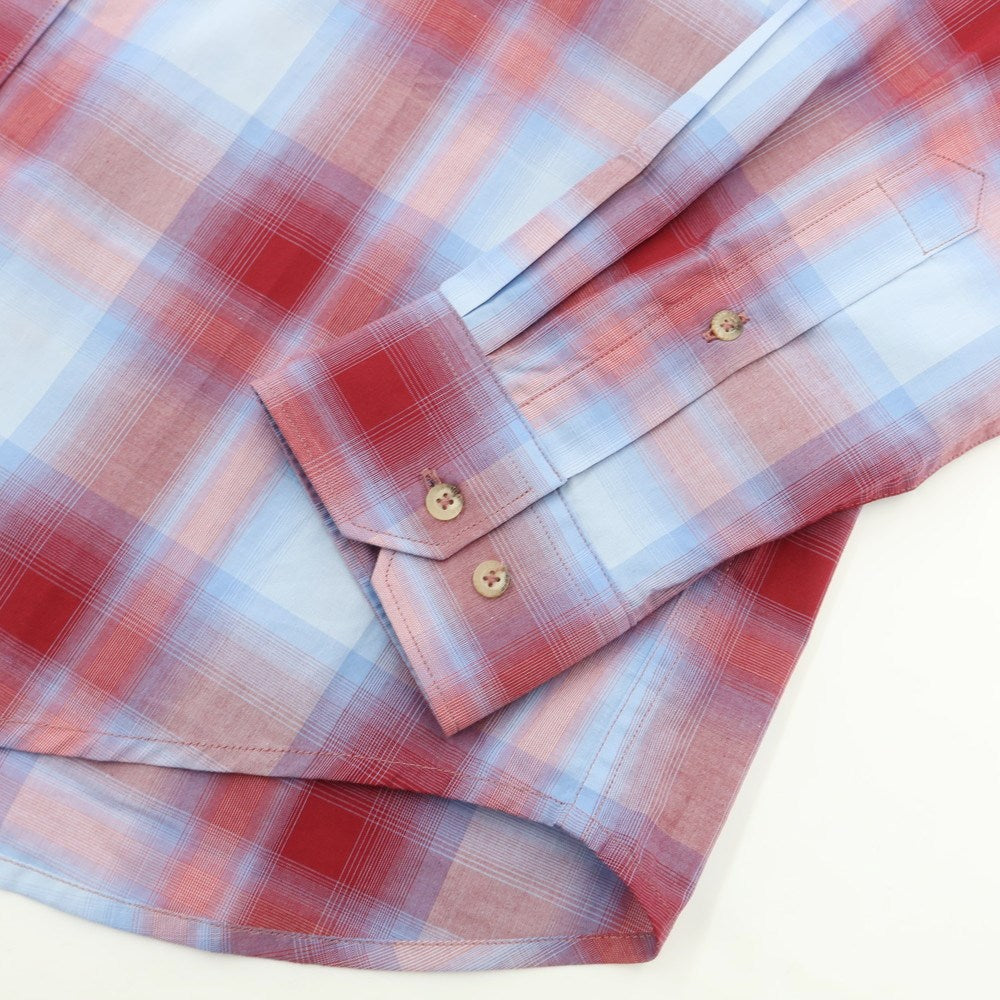 【中古】【未使用】ベンシャーマン Ben Sherman コットン チェック BDシャツ レッドxライトブルー【サイズM】【RED】【S/S/A/W】【状態ランクS】【メンズ】【769191】