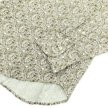 [Used] LUCIANO BRANDI Paisley pattern horizontal collar shirt, ash brown x white [Size 40] [BRW] [S/S/A/W] [Condition Rank A] [Men&