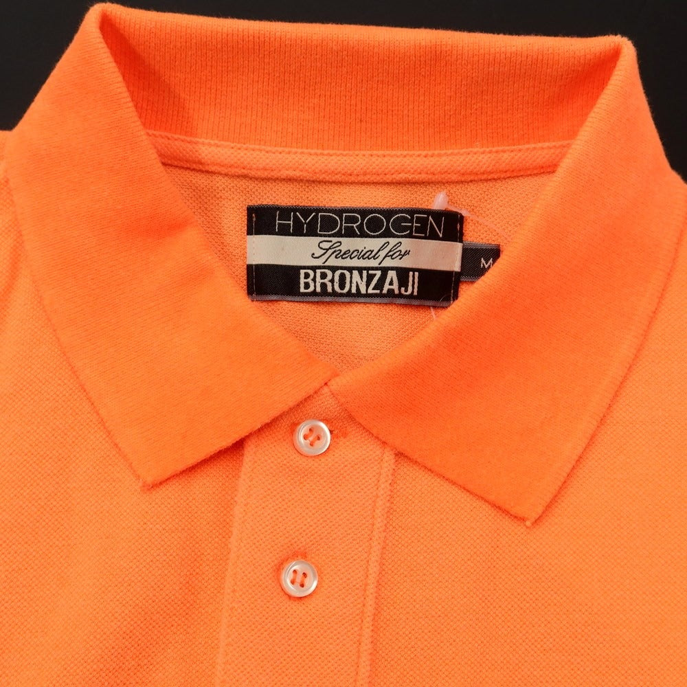 [Used] Hydrogen Bronzaji Pique Cotton Pile Patch Short Sleeve Polo Shirt Fluorescent Orange [Size M] [ORG] [S/S] [Condition Rank B] ​​[Men&