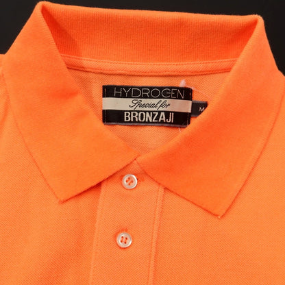 [Used] Hydrogen Bronzaji Pique Cotton Pile Patch Short Sleeve Polo Shirt Fluorescent Orange [Size M] [ORG] [S/S] [Condition Rank B] ​​[Men&