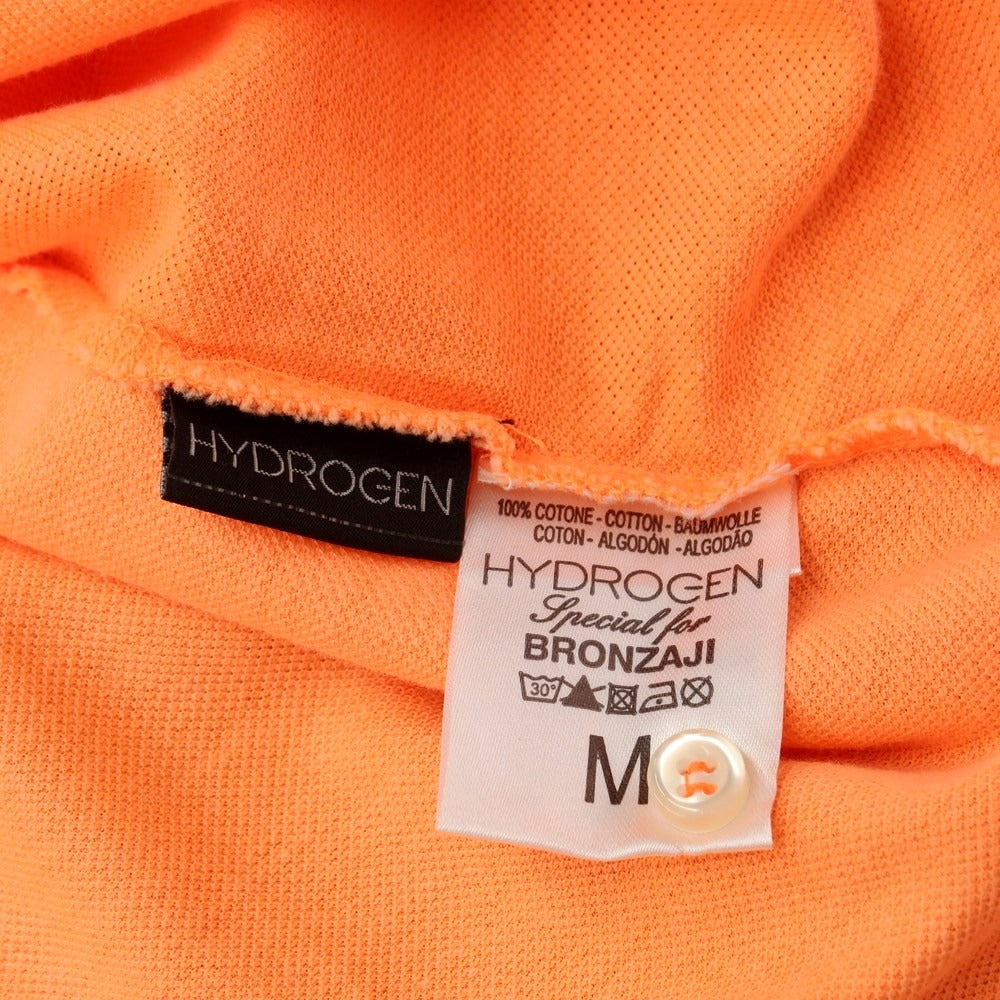 [Used] Hydrogen Bronzaji Pique Cotton Pile Patch Short Sleeve Polo Shirt Fluorescent Orange [Size M] [ORG] [S/S] [Condition Rank B] ​​[Men&