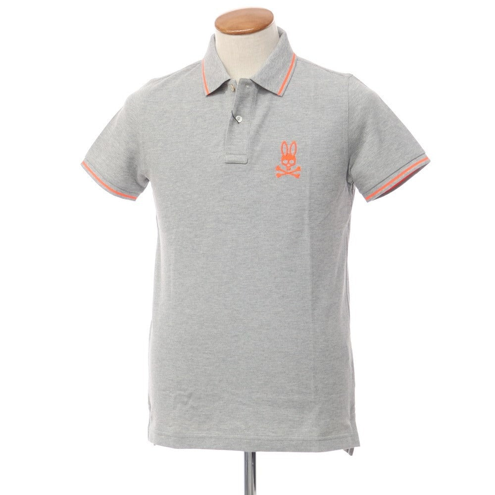 [Used] [Unused] Psycho Bunny Cotton Embroidered Short Sleeve Polo Shirt Gray x Fluorescent Orange [Size 3] [GRY] [S/S] [Condition Rank S] [Men&