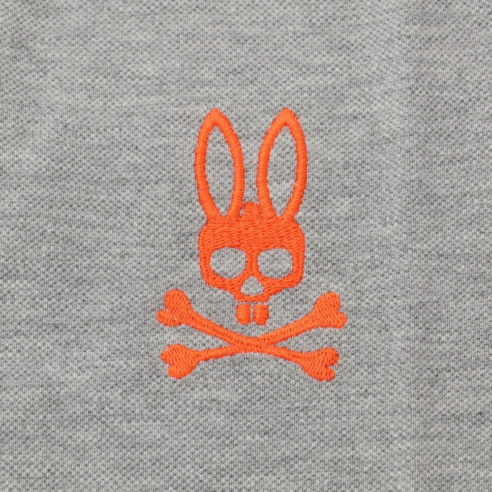 [Used] [Unused] Psycho Bunny Cotton Embroidered Short Sleeve Polo Shirt Gray x Fluorescent Orange [Size 3] [GRY] [S/S] [Condition Rank S] [Men&