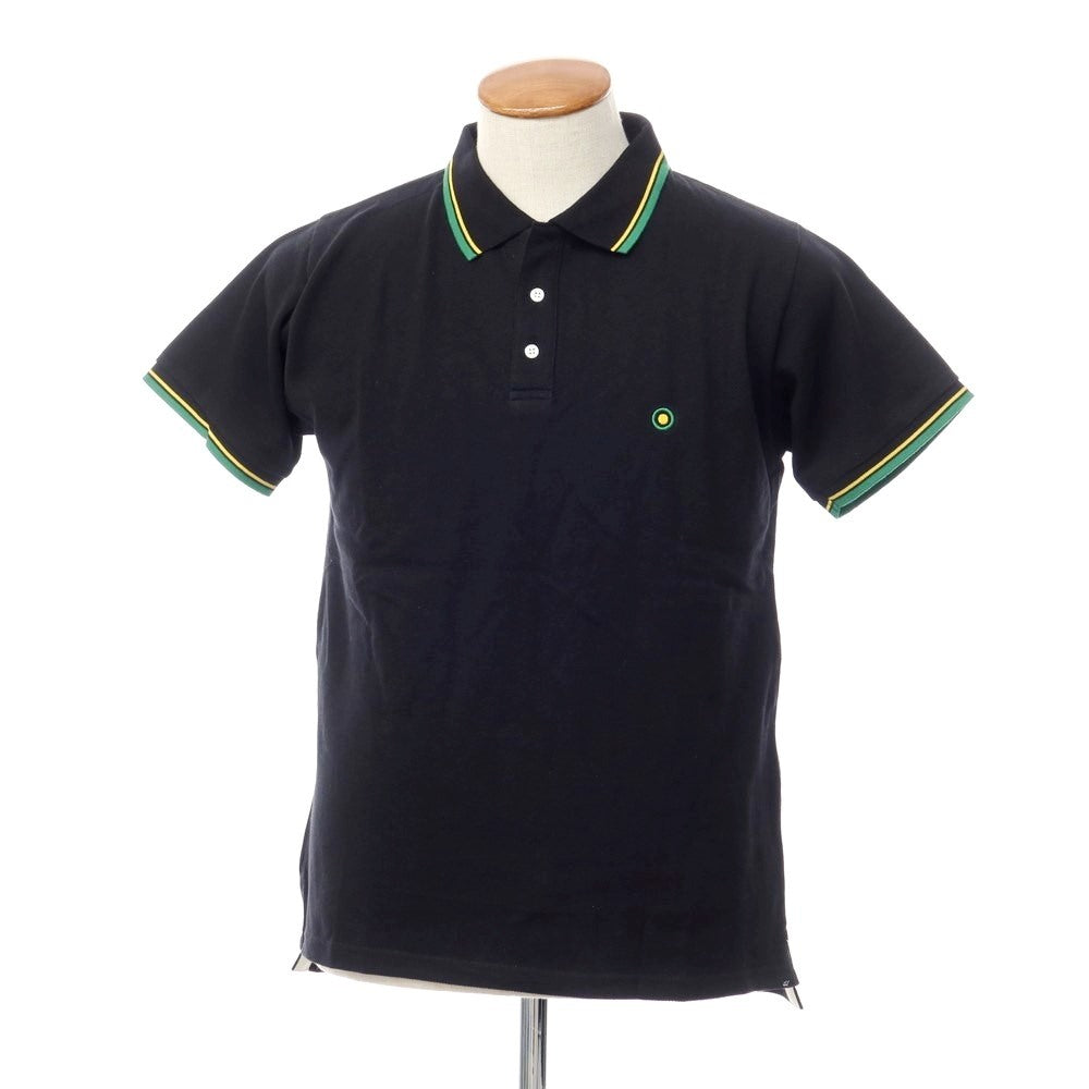 【中古】バクタ Bukta 鹿の子コットン 半袖ポロシャツ ブラックxグリーン【サイズM】【BLK】【S/S】【状態ランクA】【メンズ】【769184】