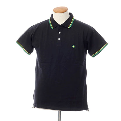 【中古】バクタ Bukta 鹿の子コットン 半袖ポロシャツ ブラックxグリーン【サイズM】【BLK】【S/S】【状態ランクA】【メンズ】【769184】