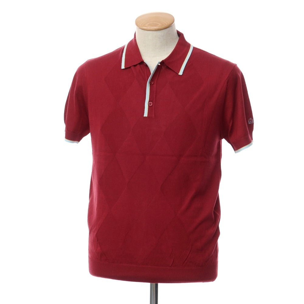 [Used] Merc London High Gauge Cotton Rayon Short Sleeve Polo Knit Burgundy [Size S] [RED] [S/S] [Condition Rank A] [Men&